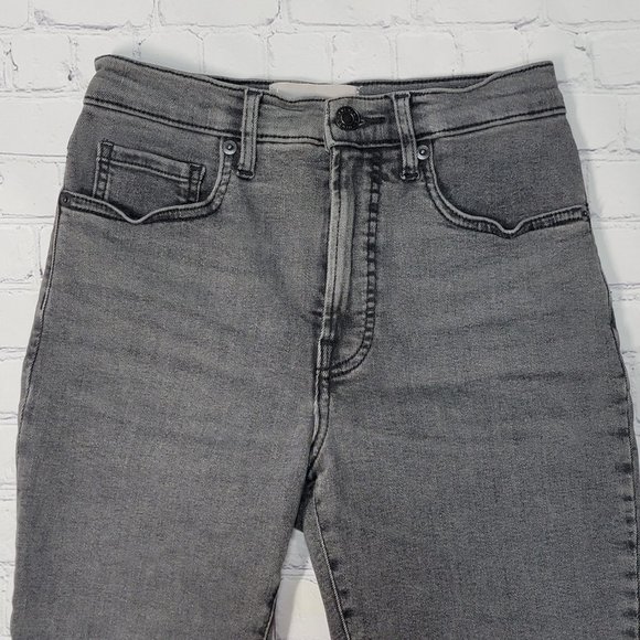 Everlane Gray Grey Skinny High Rise Ankle Stretchy Jeans 26 - Picture 4 of 12